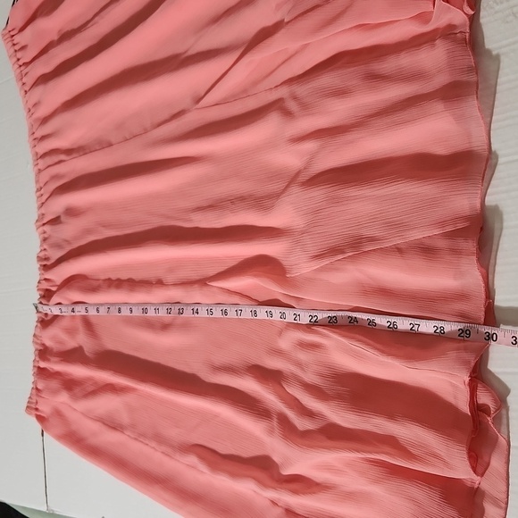 New York City Design Co Skirt Pink Lined Pleat Elastic Waist Chiffon SZ 5X Flowy - Picture 11 of 12